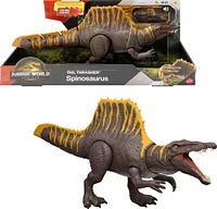 Jurassic World Rebirth Tail Thrasher Spinosaurus Action Figure, Dinosaur Toy with 2 Attack Moves