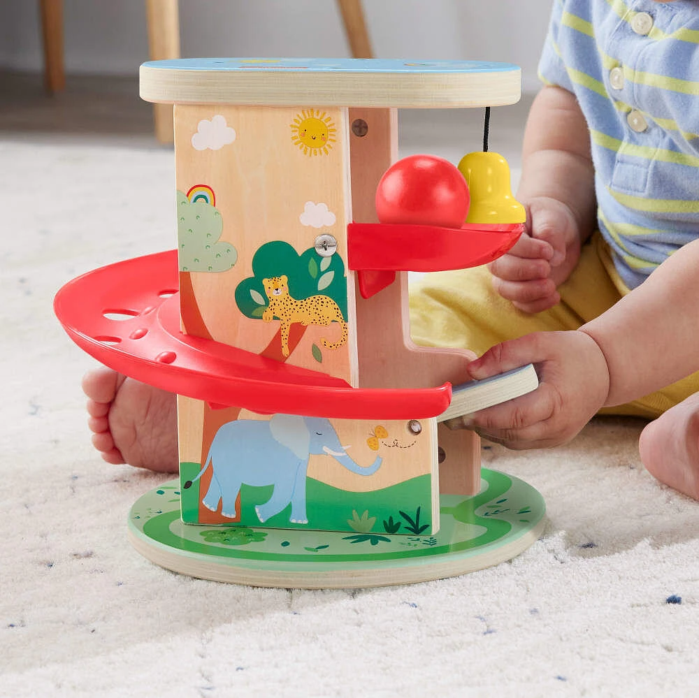 Fisher-Price Circuit Cabane à balle en bois, 2 éléments en bois