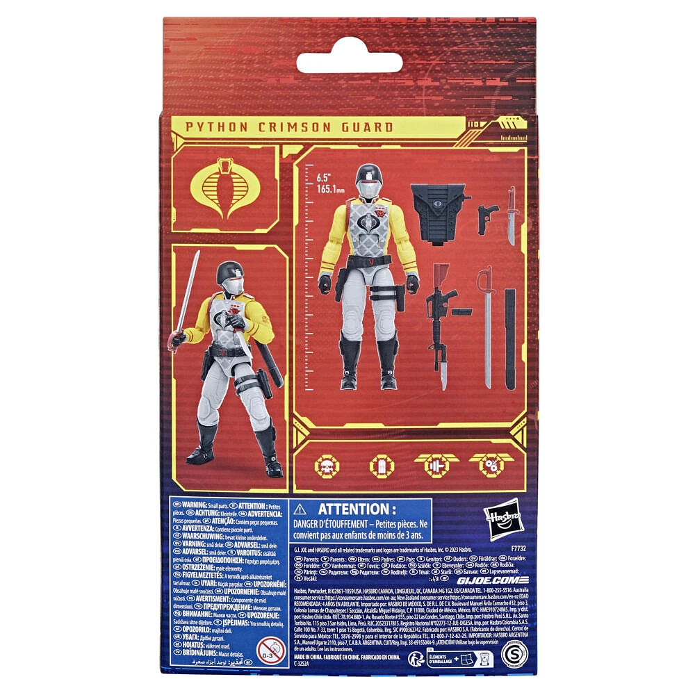 G.I. Joe Classified Series Python Crimson Guard, Collectible G.I. Joe Action Figures, 66, 6 inch Action Figures For Boys and Girls - R Exclusive