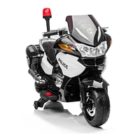 KidsVip 24V Police Motorcycle Black - English Edition