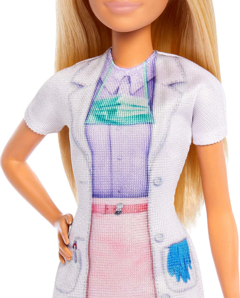 Barbie Dentist Doll with Blonde Fashion Doll, 1 Kid Doll, Medical Doctor Furniture & Accessories