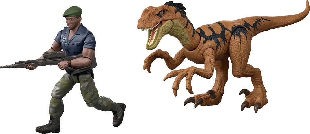 Jurassic World Rebirth  Coffret fig.  Duncan Kincaid, Vélociraptor