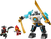 LEGO NINJAGO L'armure-robot de combat de Zane, Ensemble de jouet de jeu de simulation avec 3 figurines, Cadeau de ninja 71827