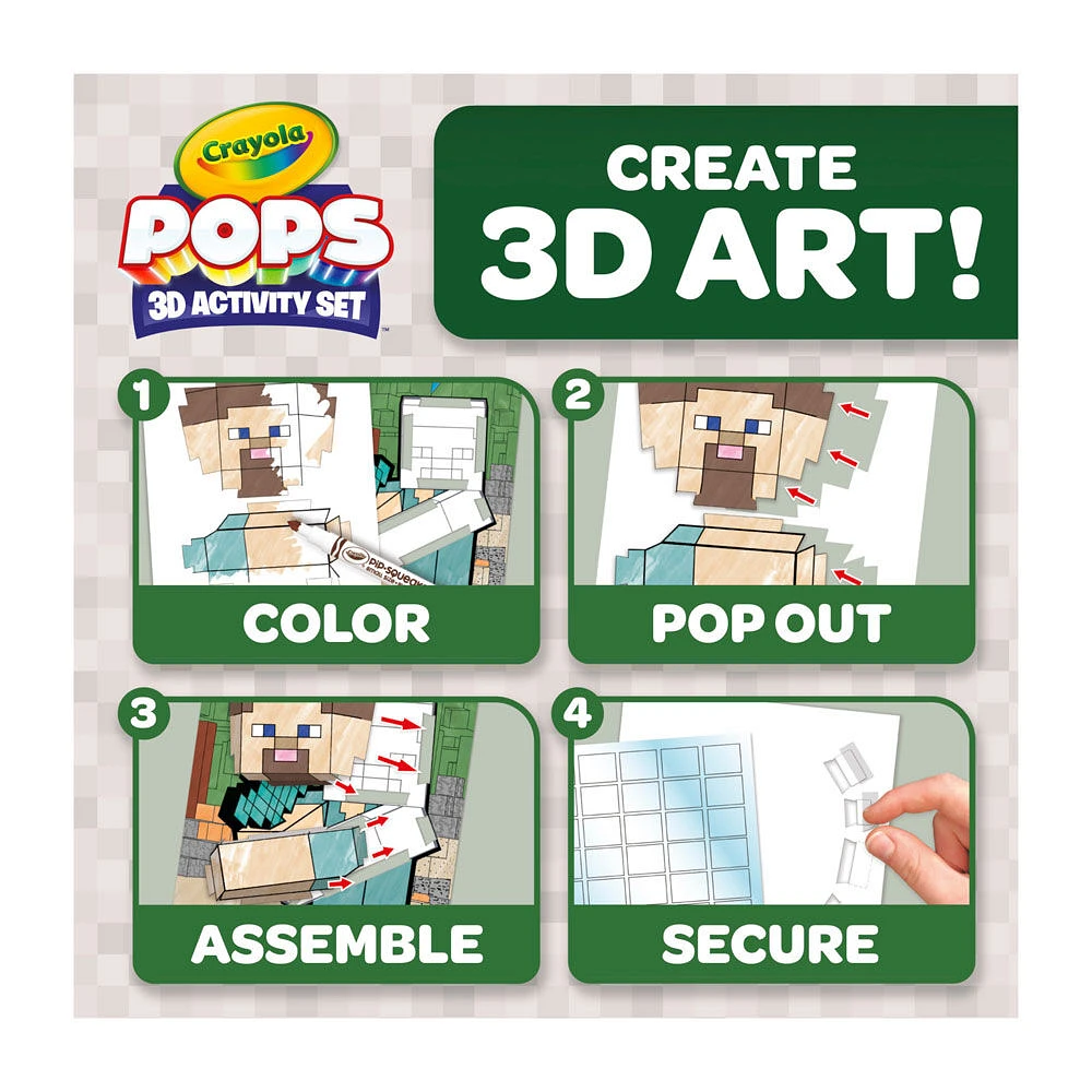 Crayola POPS 3D Minecraft Activity Set