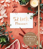 52 Lists Planner Undated 12-month Monthly/Weekly Spiralbound Planner with Pocket  (Coral Crystal) - English Edition