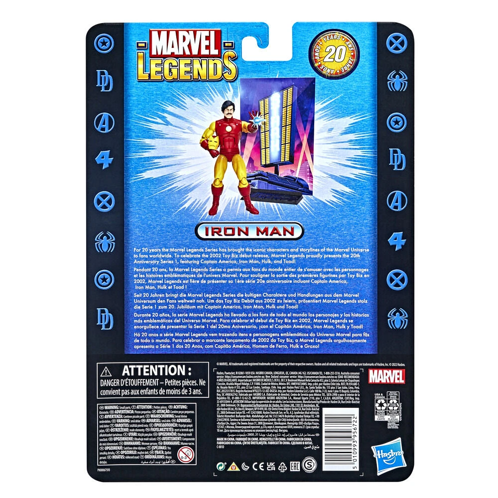 Marvel Legends 20th Anniversary Series 1 Iron Man 6-inch Action Figure Collectible Toy