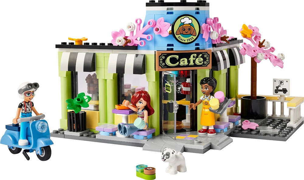 LEGO Friends Heartlake City Café Toy for Kids, Bakery Building Set for Social Development 42618