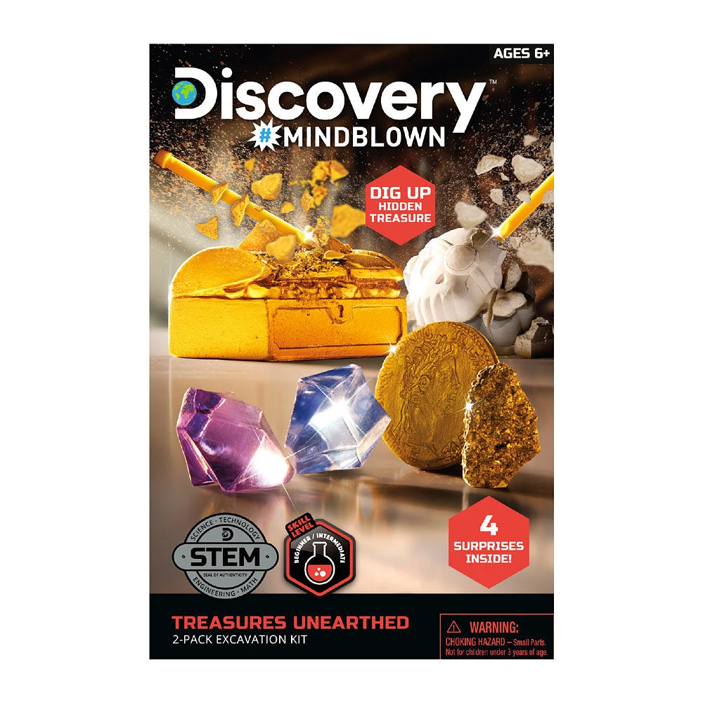 Discovery #MINDBLOWN Kit d'excavation de trésors déterrés, lot de 2