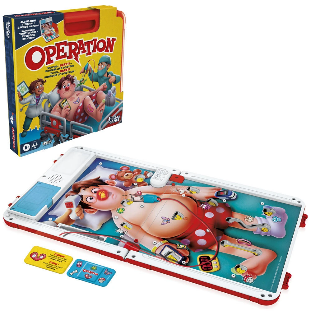 Operation Electronic Board Game with All-in-One Carrying Case