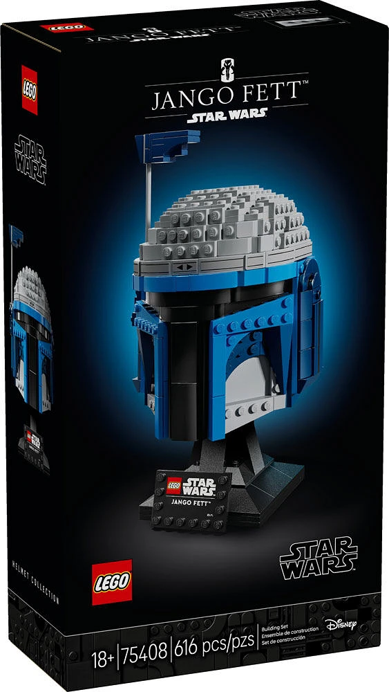 LEGO Star Wars Jango Fett Helmet - Collectible DIY Model Kit For Adults 18+ - Room Decor Idea - 75408