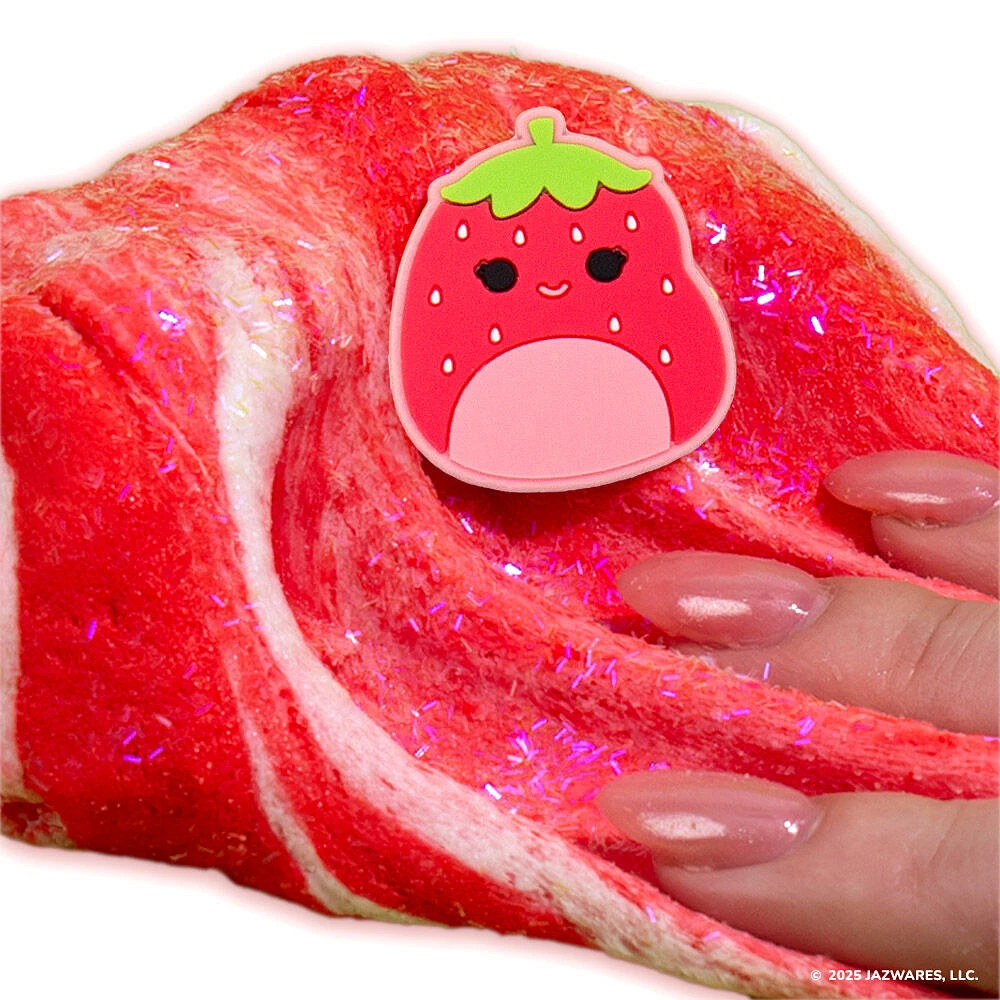 Original Squishmallows Scarlet the Strawberry Premium Cloud Slime, Strawberry Scented