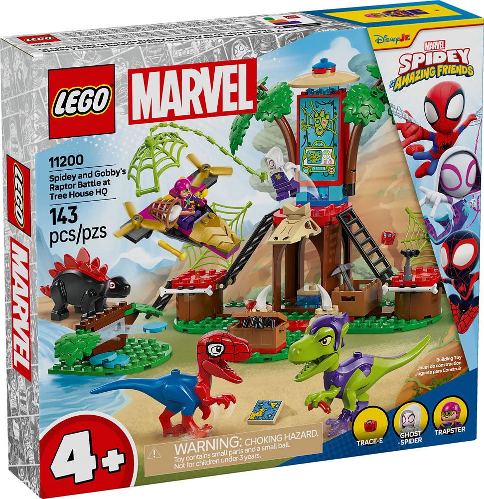 LEGO Marvel Spidey et ses amis extraordinaires Le combat des raptors de Spidey et Gobby au QG dans l'arbre Jouet à construire 11200