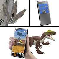 Jurassic World Rebirth Gigantic Thrashers Tyrannotitian  Dinosaur Figure Toy, Tail Activated Attack