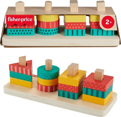 Fisher-Price Empileur de formes en bois, triage, 13éléments