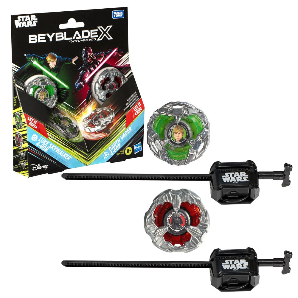 Beyblade X and Star Wars Collab Luke Skywalker 4-80B vs. Darth Vader 4-60B Multipack Set