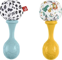 Fisher-Price Baby Rattle 'n Rock Maracas Toys, Set of 2 for Infants 3+ Months, High Contrast