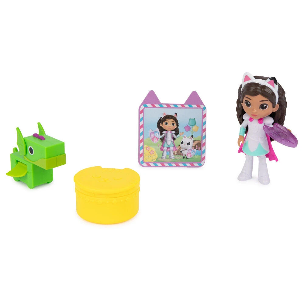 DreamWorks Gabby's Dollhouse, Knight Gabby Toy Figure Set with Surprise Toy and  Mini Dragon Pal