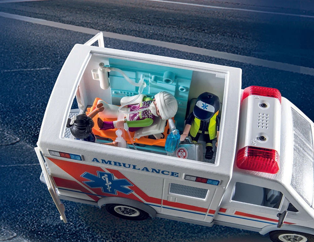 Playmobil - Ambulance avec enfant blessé