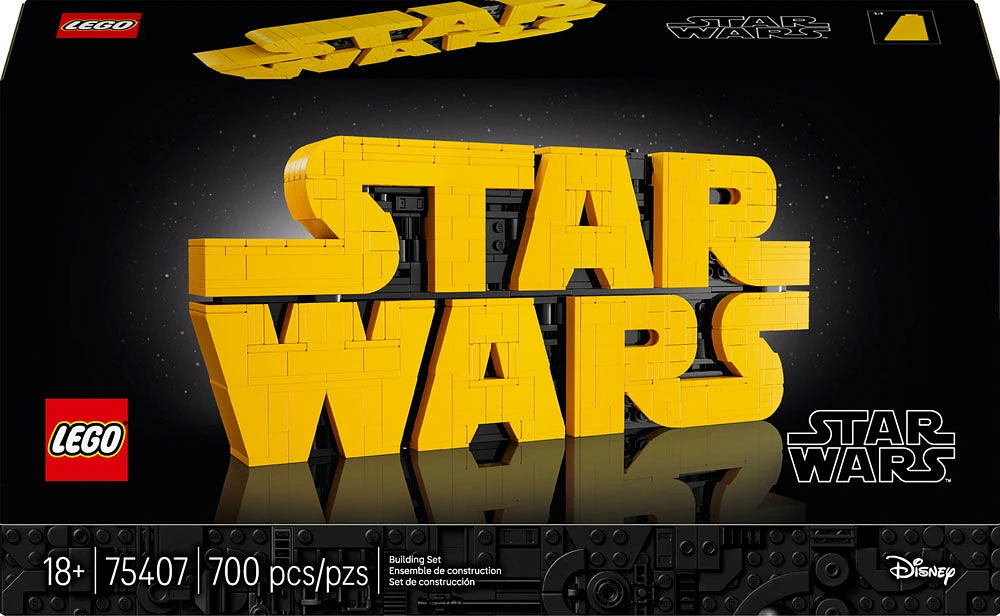 LEGO Star Wars Brick-Built Star Wars Logo - Collectible Building Kit for Adults 18+ - 75407