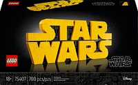 LEGO Star Wars Brick-Built Star Wars Logo - Collectible Building Kit for Adults 18+ - 75407