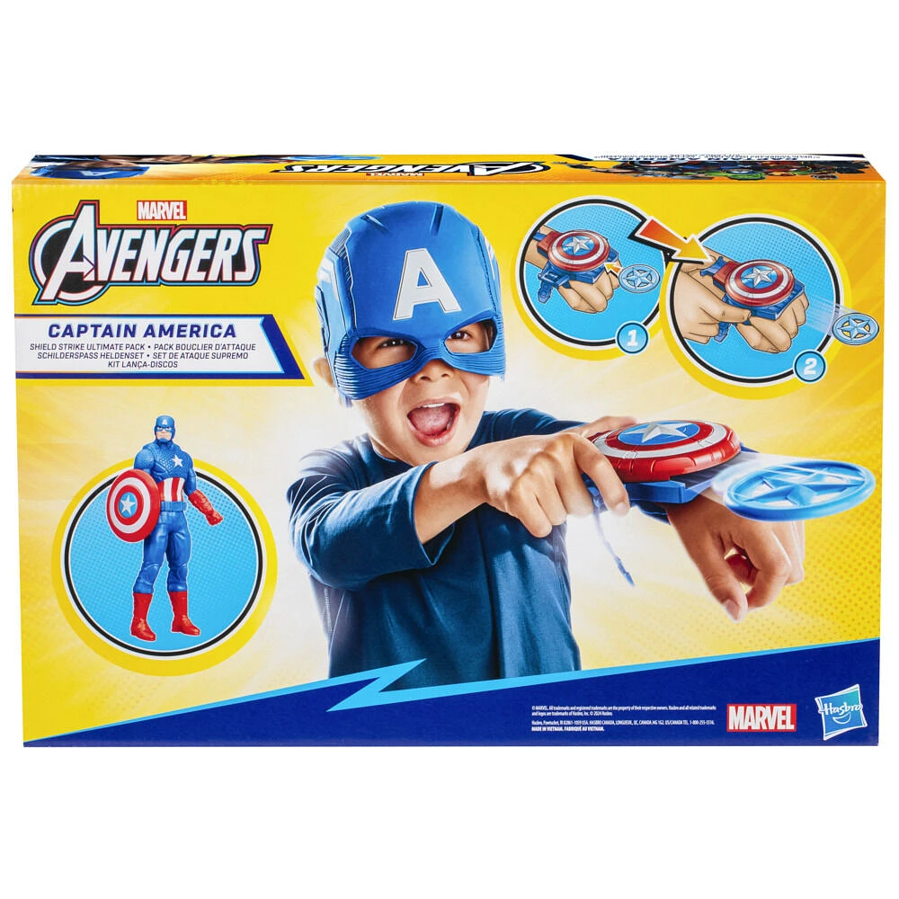 Marvel Avengers Captain America Shield Strike Ultimate Pack Roleplay Toy Set