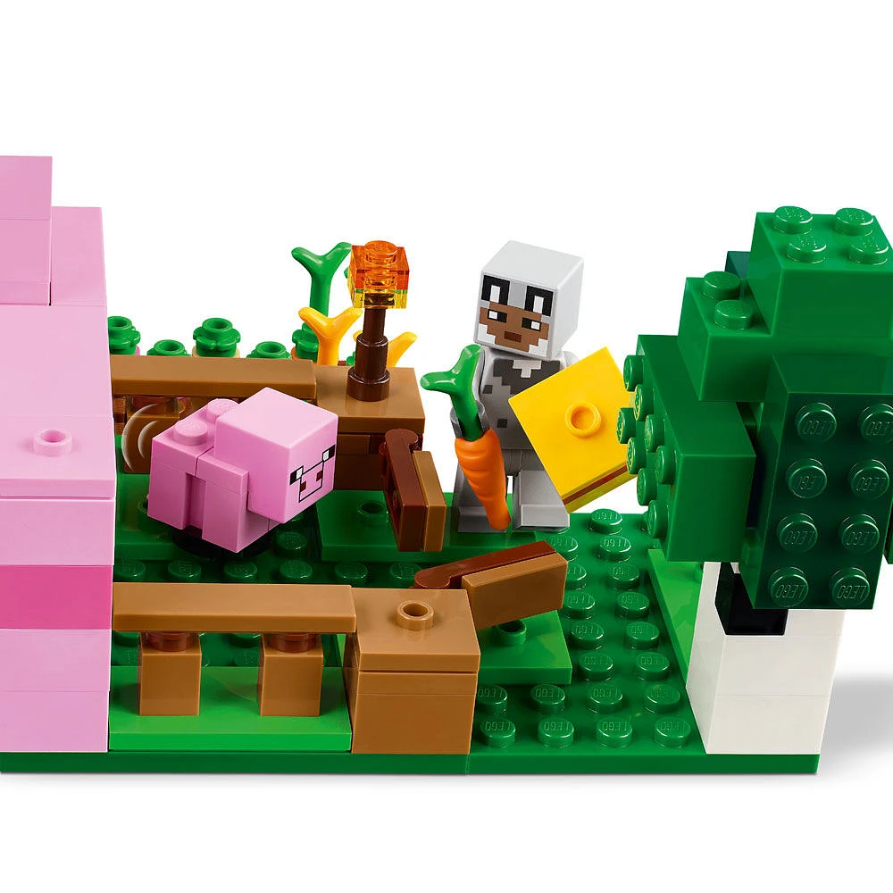 LEGO Minecraft The Baby Pig House Toy Figures and Playset - Building Minecraft Toy for Pretend Play - 21268