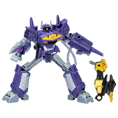 Transformers Toys EarthSpark Deluxe Class Shockwave, 5" Action Figure, Robot Toys for Kids Ages 6 and Up