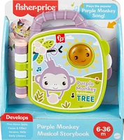 Fisher-Price Livre Interactif Singe Violet, avec lumières et sons - Édition anglaise