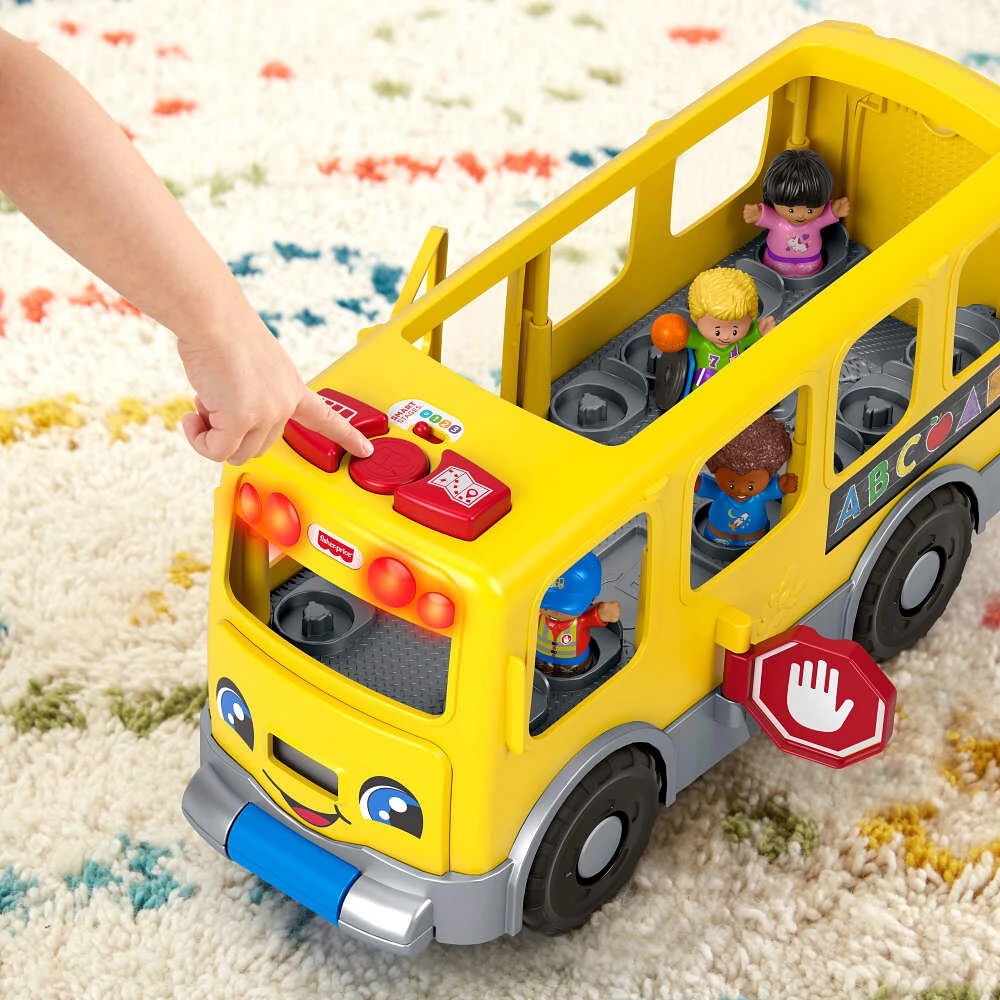 Fisher-Price Little People Gros autobus scolaire jaune, 4 figurines