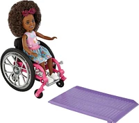 Barbie- Chelsea- Poupée et fauteuil roulant