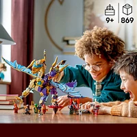 LEGO NINJAGO Arc, le dragon de la concentration, ensemble de jouet ninja, ensemble de jeu de bataille avec 8 figurines 71836