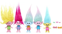 DreamWorks Trolls Band Together Shimmer Party Multipack with 5 Small Dolls and 2 Hair Accessories