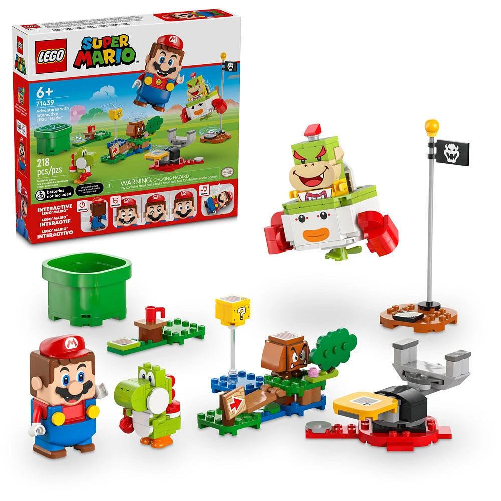 LEGO Super Mario Adventures with Interactive LEGO Mario, Vehicle Mario Playset, Yoshi and Nintendo Toy, 71439