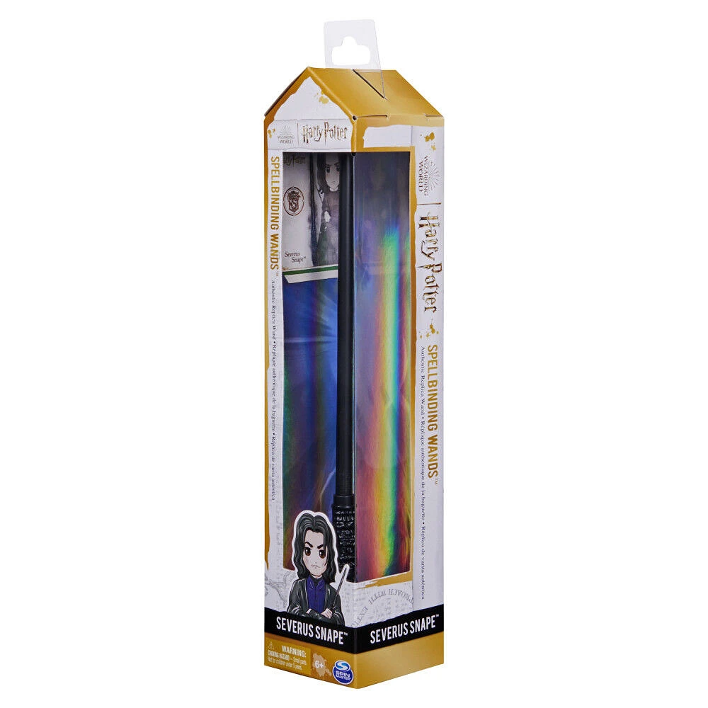 Wizarding World Harry Potter, 12-inch Spellbinding Severus Snape Magic Wand with Collectible Spell Card