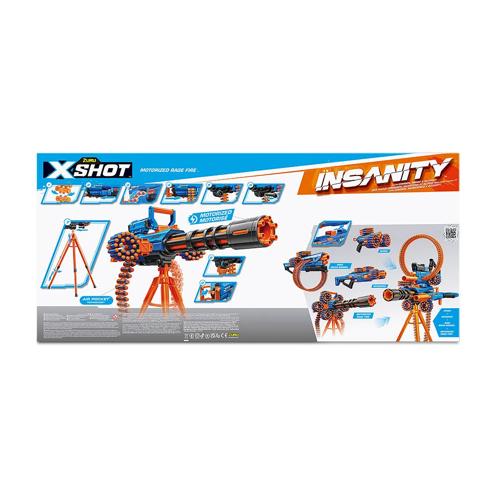 Rage Fire motorisé X-Shot Insanity (72 fléchettes) par ZURU