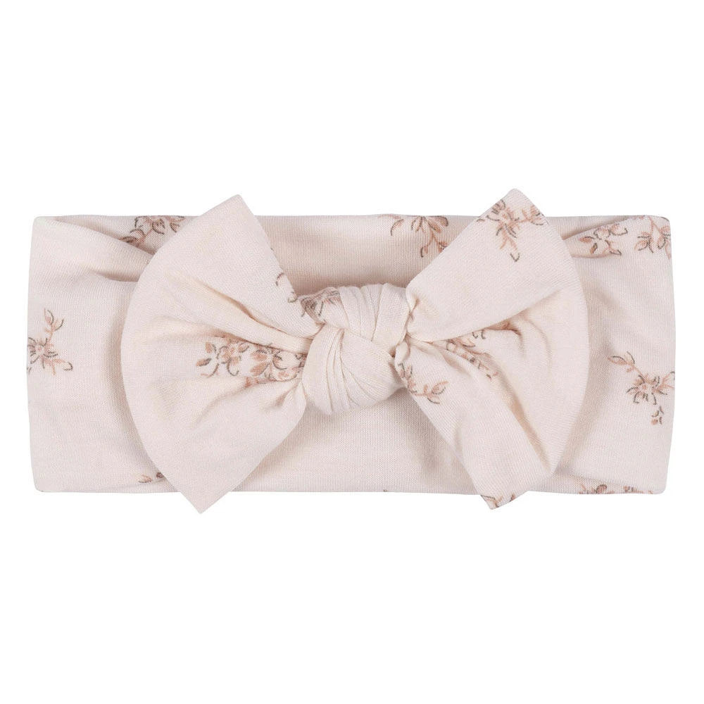 Just Born  - 2 piece Swaddle Blanket+Headband Pink Floral
