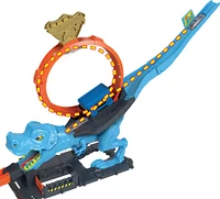 Hot Wheels- Ville - Coffret de jeu - L'Attaque du T-Rex