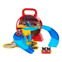 Disney Junior Mickey Mouse Stow 'n Go Garage, Figure and Vehicle Playset