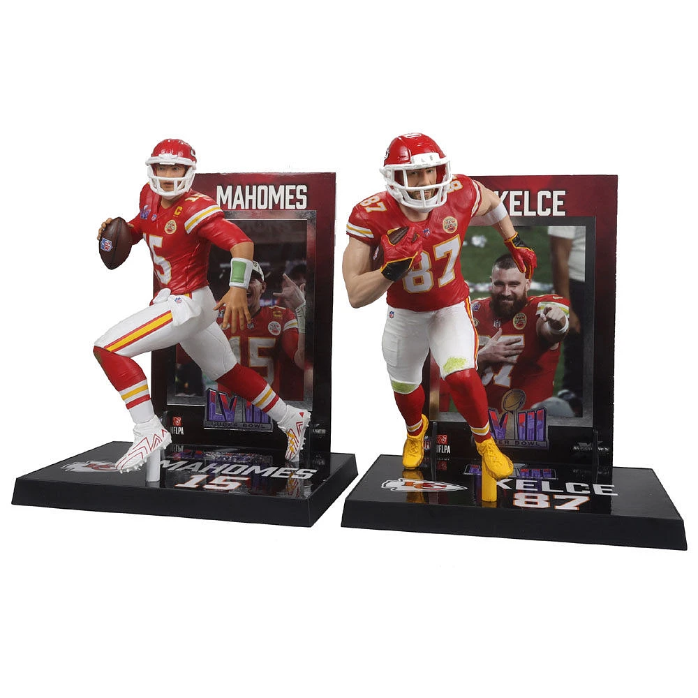 Figurines NFL Posed 7 pouces 2-Pack - Patrick Mahomes/Travis Kelce (Kansas City Chiefs)