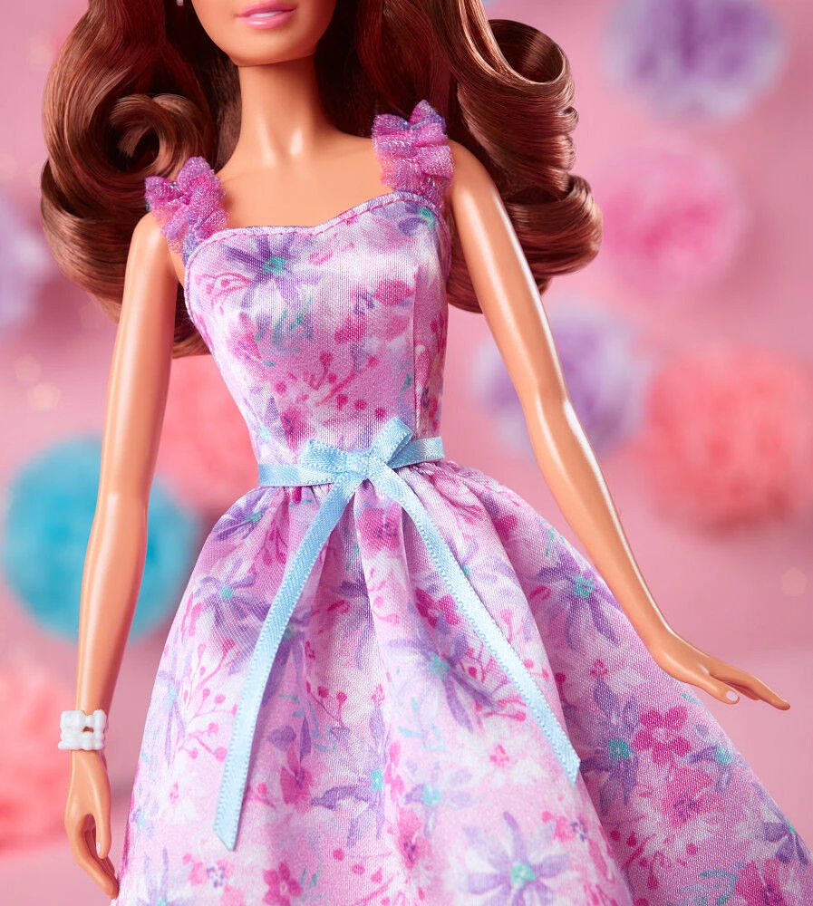 Barbie Signature Birthday Wishes Collectible Doll in Lilac Dress with Giftable Packaging