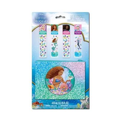 Little Mermaid 4 Pack Floating Lipgloss with Bag