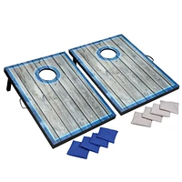 Led Cornhole Target Bean Toss Blue/White