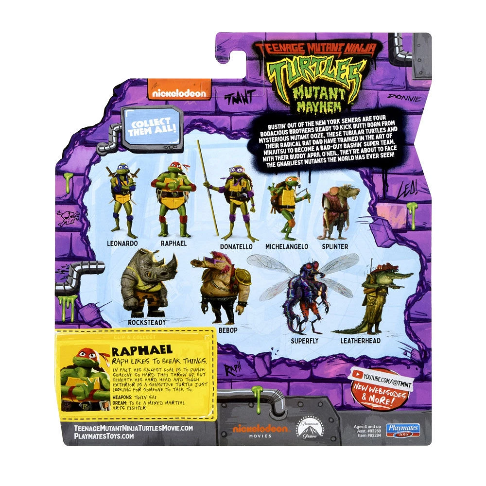 Les Tortues Ninja Mutantes: Mutant Mayhem Figure d'action de base Raphael