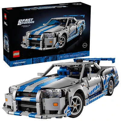 LEGO Technic 2 Fast 2 Furious Nissan Skyline GT-R (R34) Car - DIY Kit for Adults 18+ - 42210