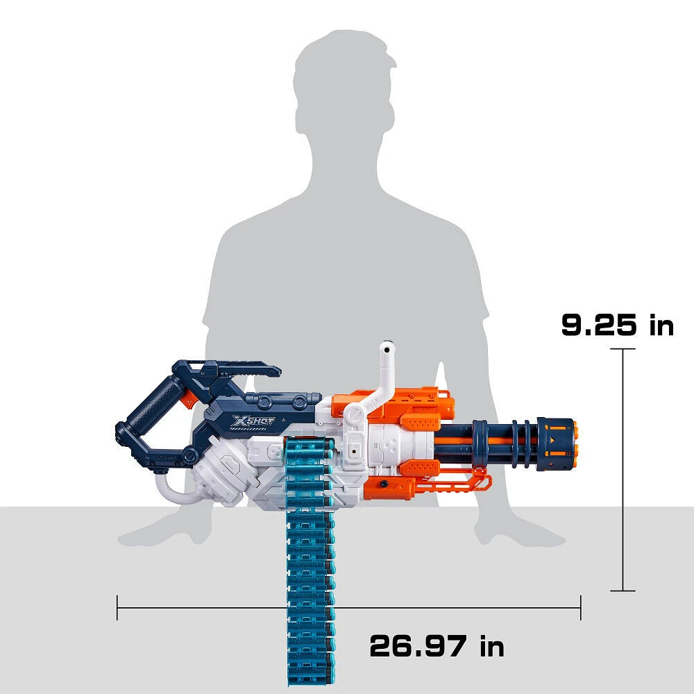 Fusil à fléchettes en mousse Crusher X-Shot Excel (48 fléchettes)