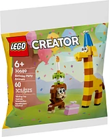 LEGO Creator Birthday Party Animals - Building Kit with Monkey and Giraffe Toys - Great Party Favor Idea - 30689