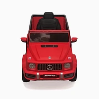 KIDSVIP Officially Licensed Mercedes G63 12V Kids Ride-On 1-Seater Car w/ Rubber Wheels, Music, RC - Matte Red