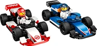 LEGO City F1 Williams Racing & Haas F1 Race Car Toys - Car Building Toy Set for Boys and Girls - 60464