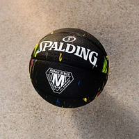 SPALDING MARBLE BLACK BASKETBALL, SIZE 7