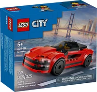 LEGO City La voiture de sport rouge, ensemble de supervoiture pour les 5 ans et plus 60448